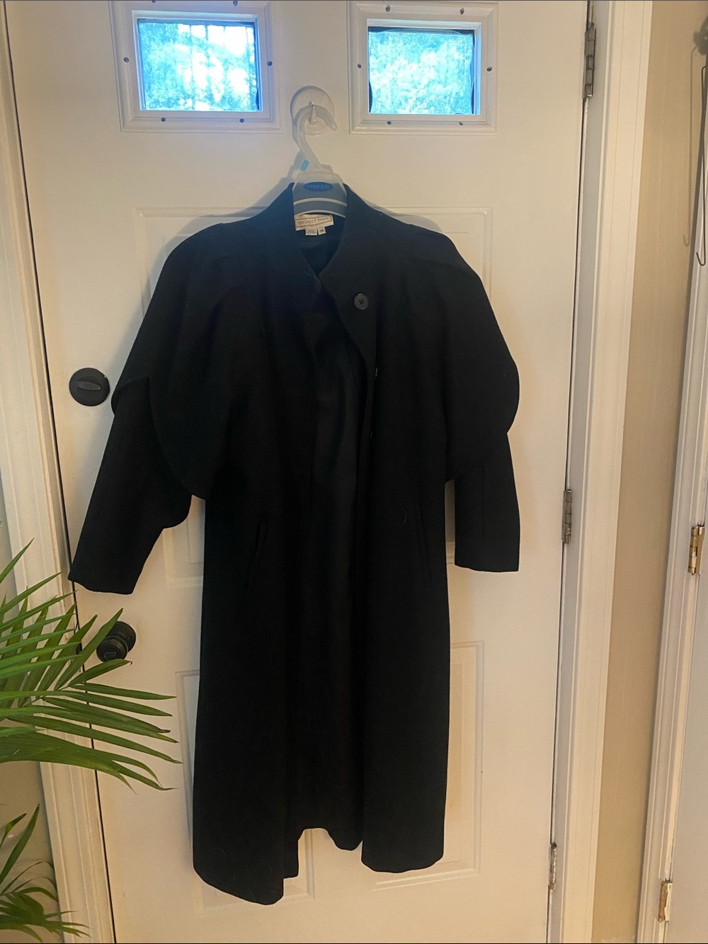 Wool Blend Black Women's Coat - Classic Long Overcoat